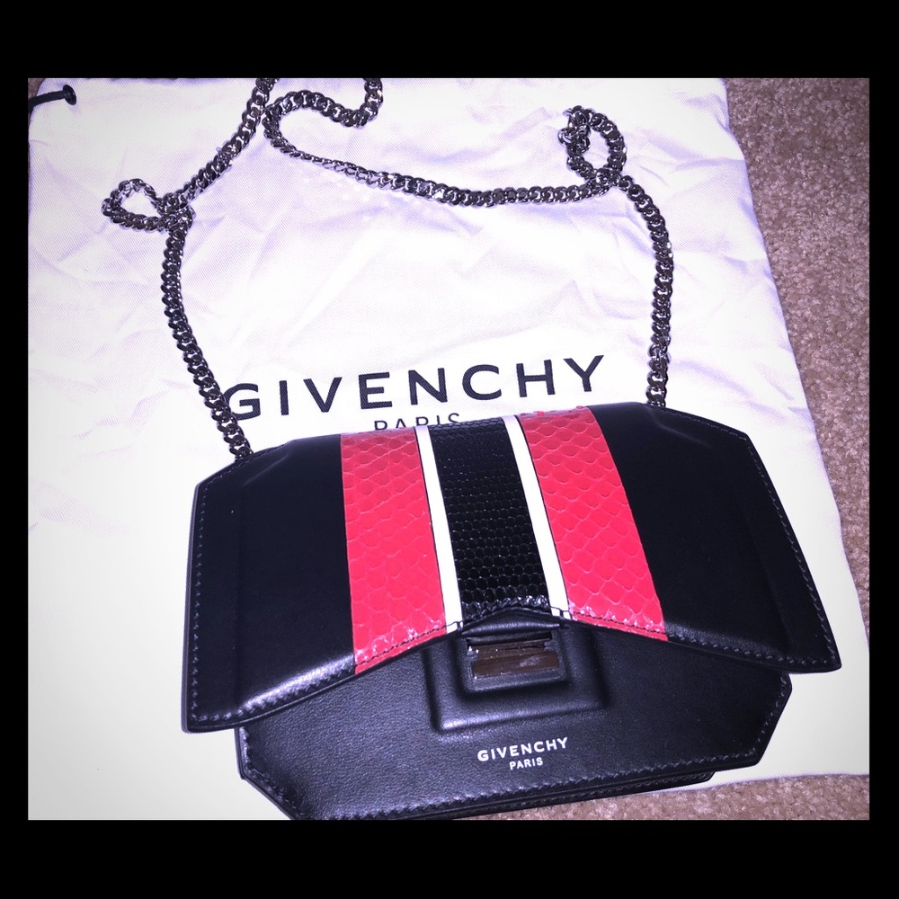 Givenchy Bow real leather python black